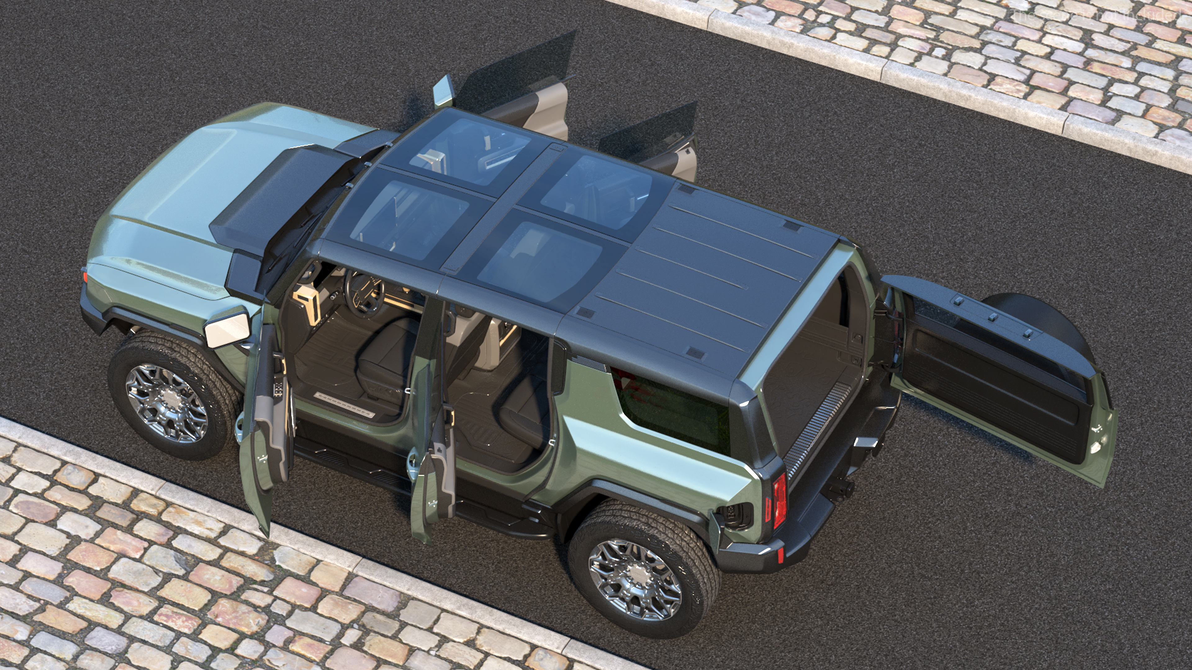 GMC Hummer EV SUV Rigged 3D model