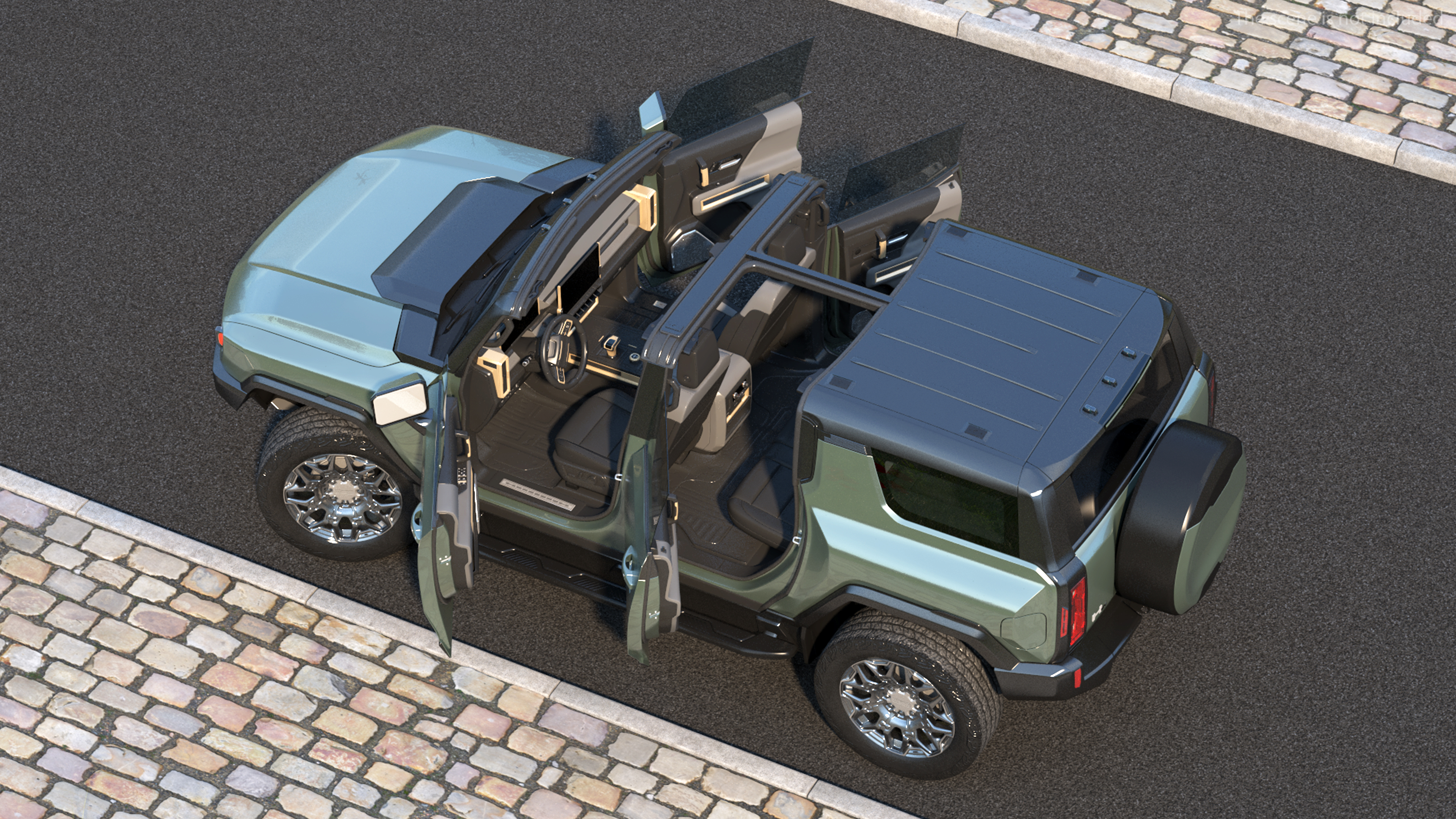 GMC Hummer EV SUV Rigged 3D model