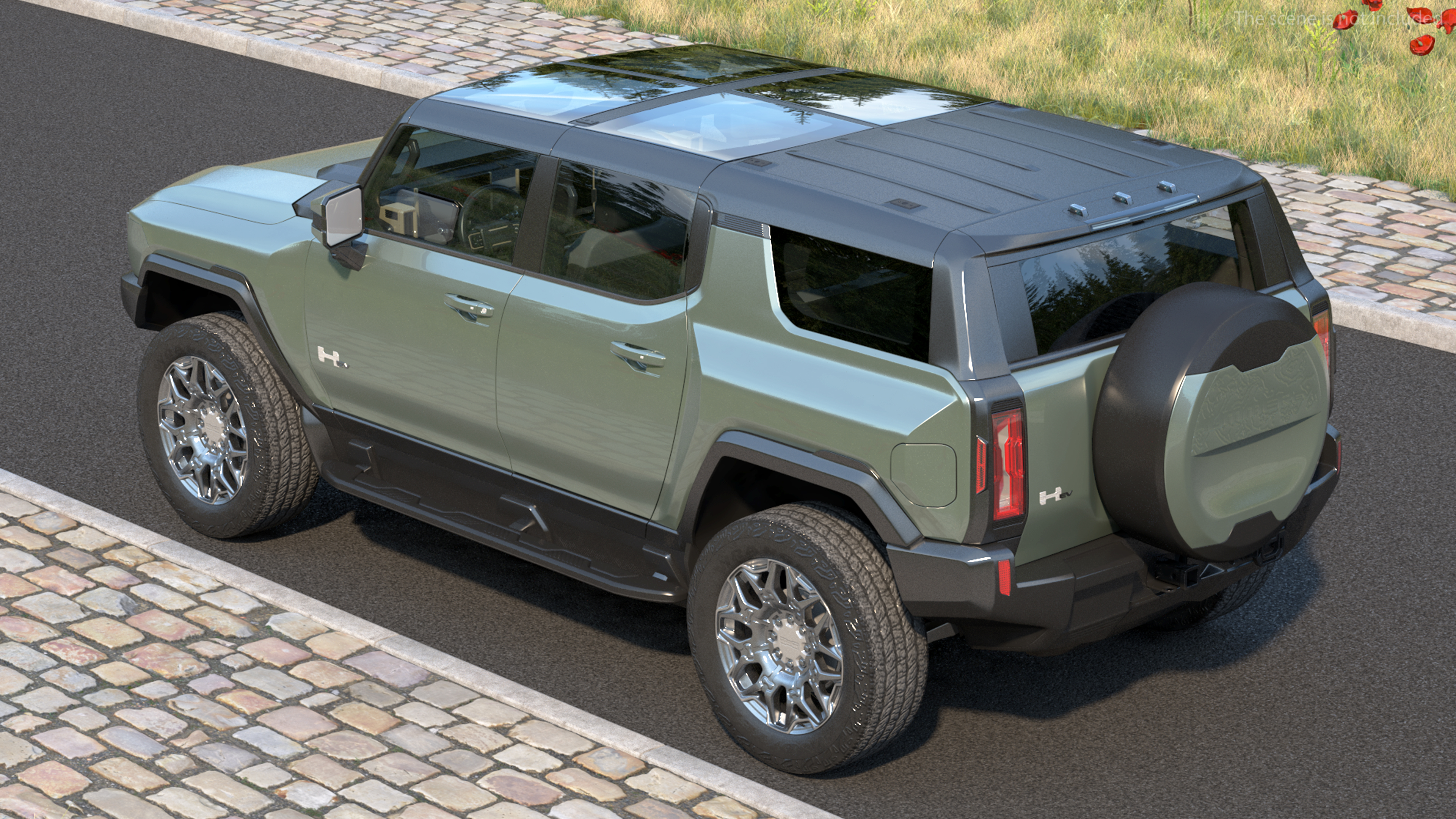 GMC Hummer EV SUV Rigged 3D model