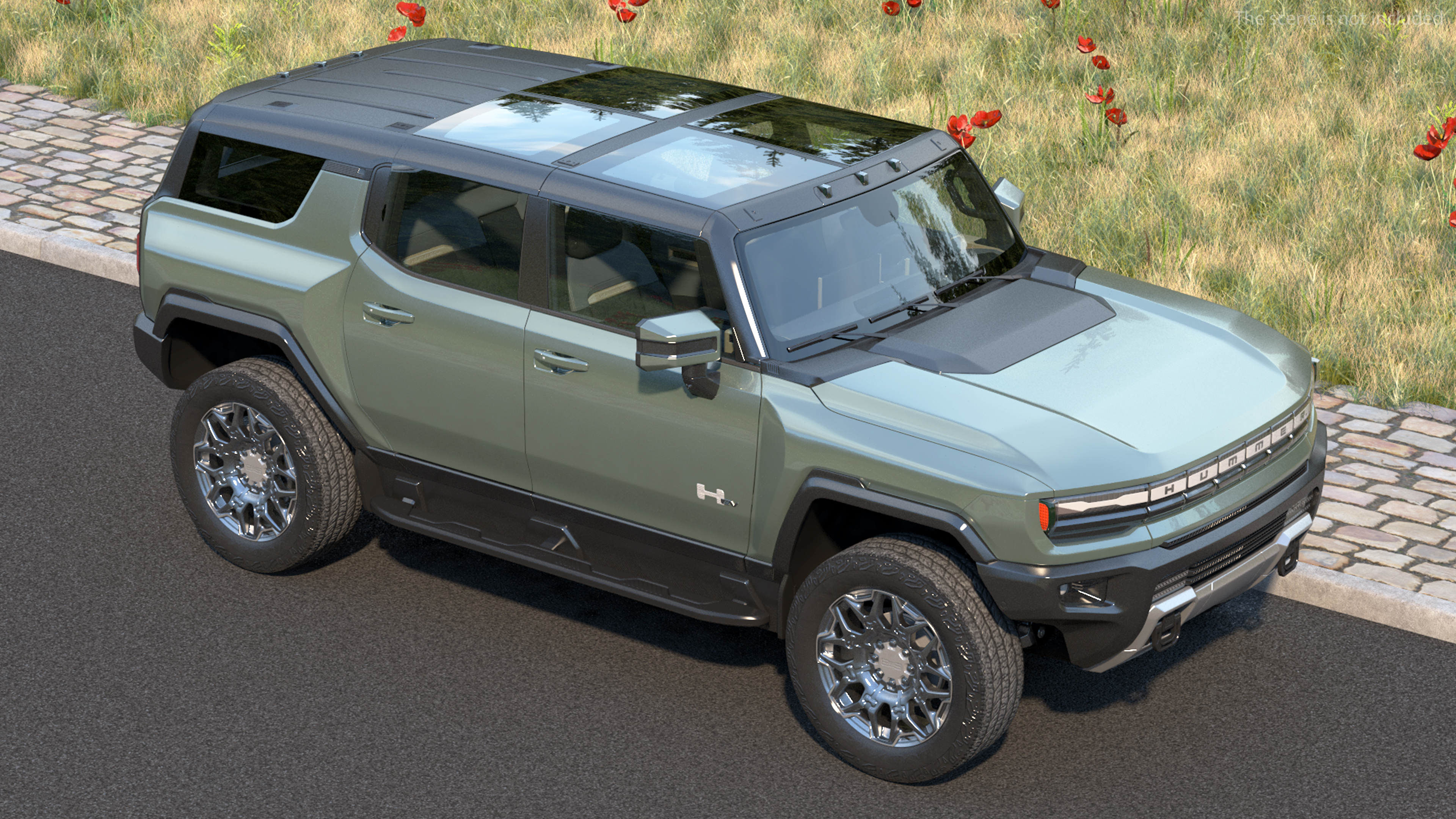 GMC Hummer EV SUV Rigged 3D model