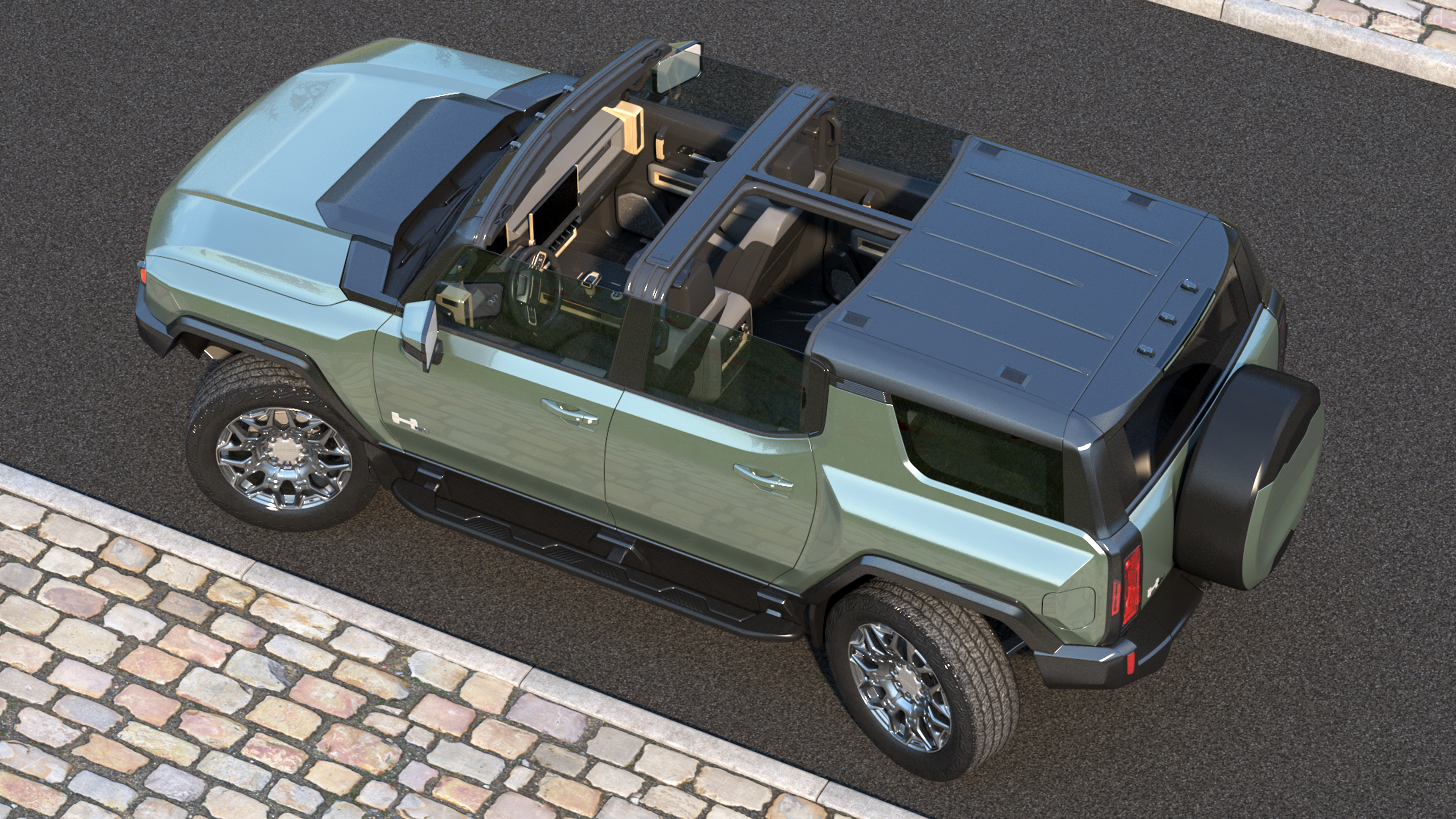 GMC Hummer EV SUV Rigged 3D model