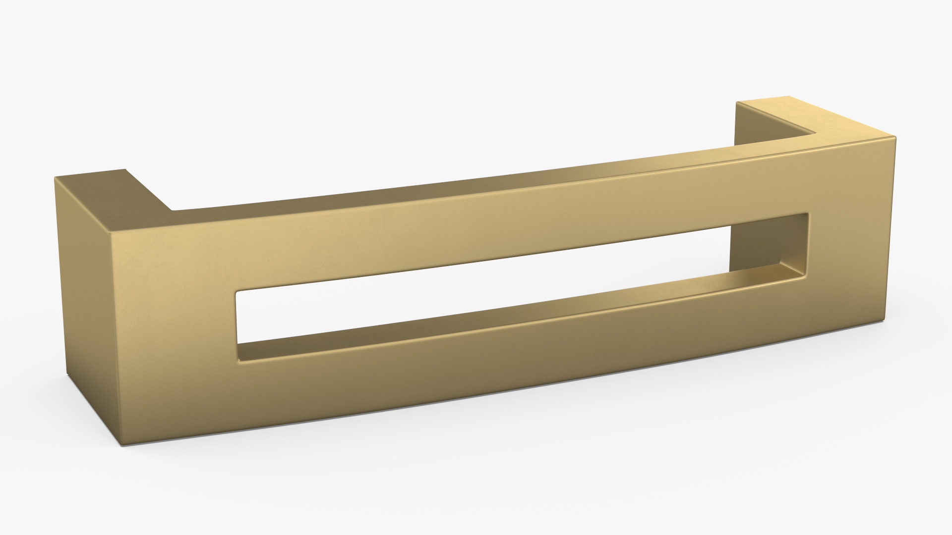 Kitchen Cabinet Handle Flat Bronze 3D model