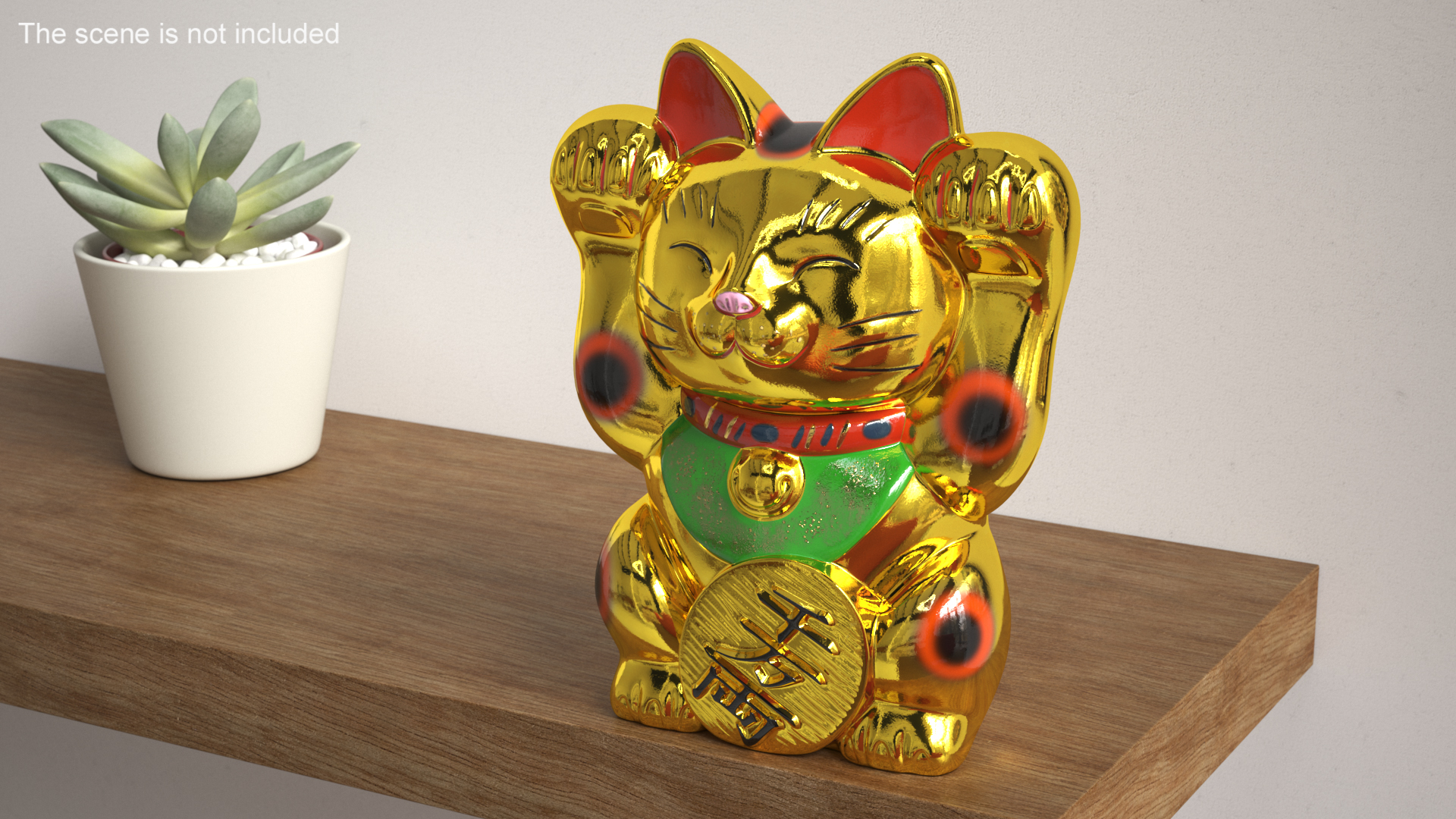 3D model Maneki Neko Lucky Cat Figurine