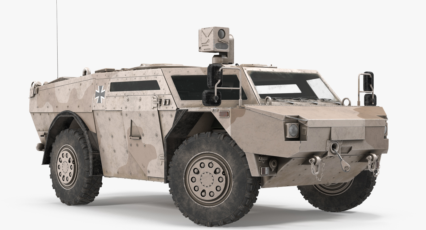 3D Fennek KMW 4x4 Armoured Vehicle