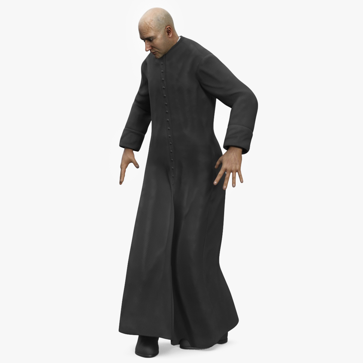 3D Catholic Priest Rigged for Cinema 4D