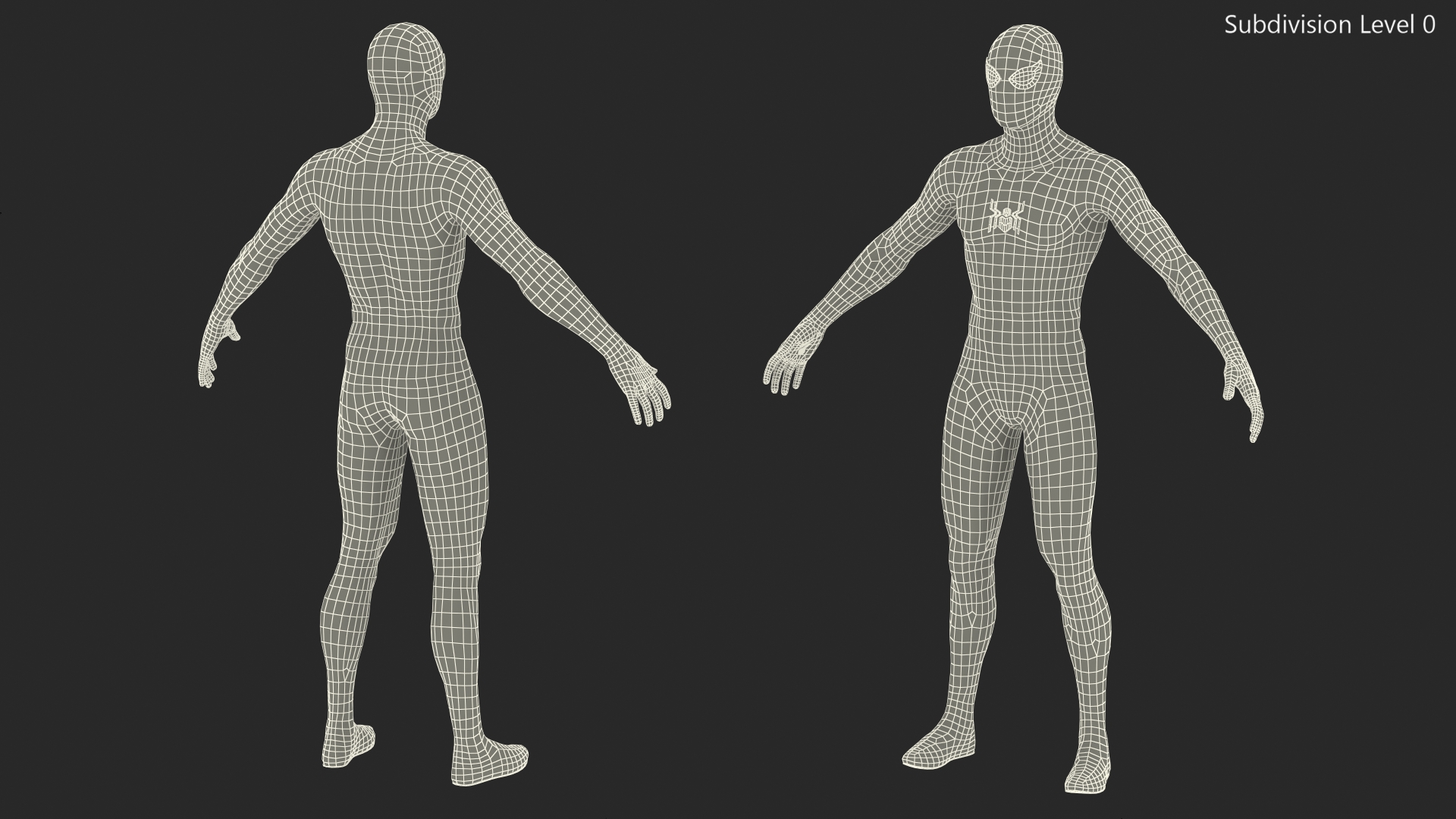 3D Spider Man Neutral Pose model