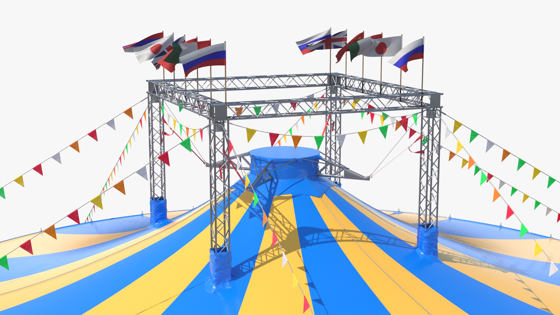 Circus Tent with Ticket Booth 3D model