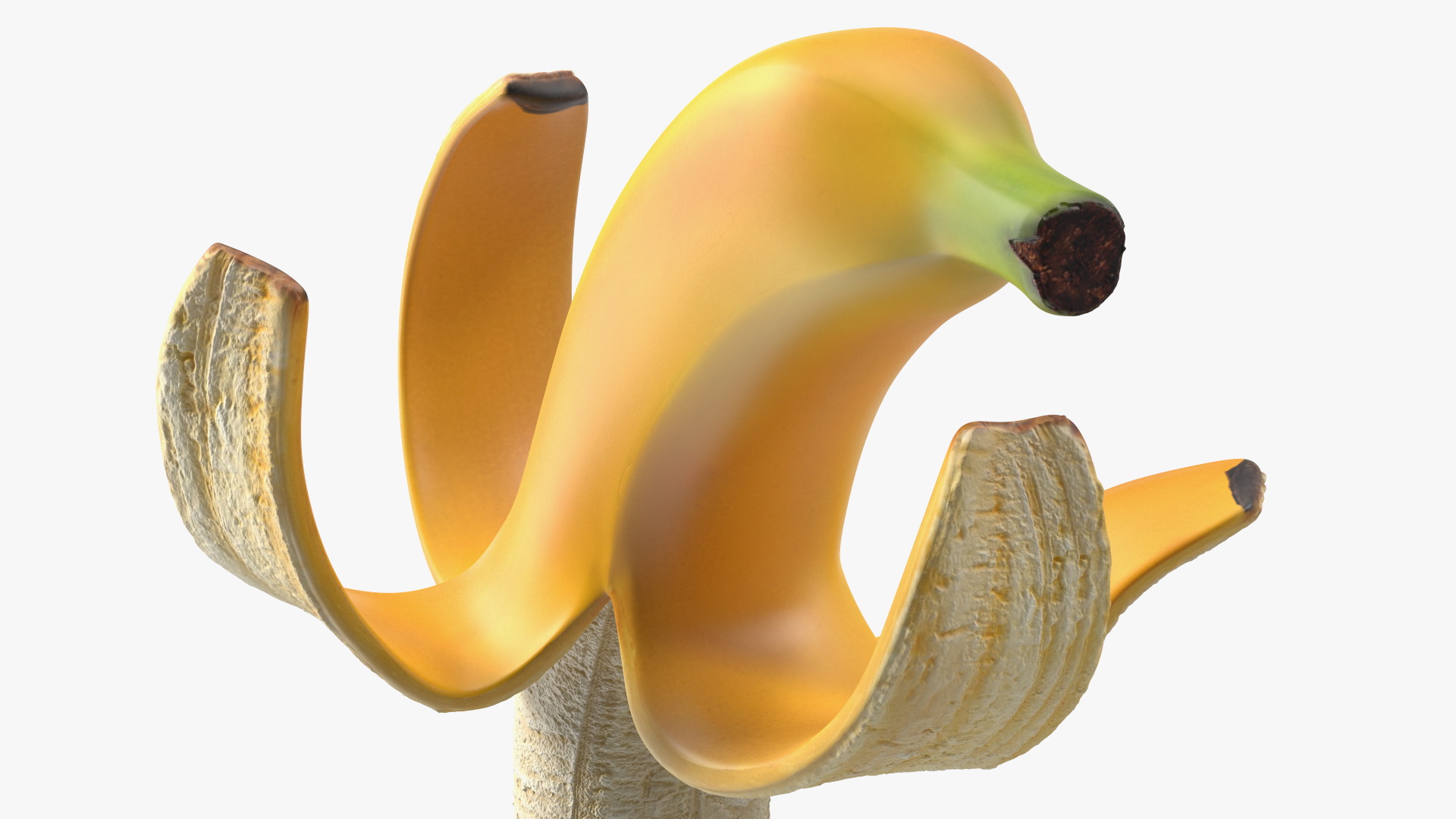 3D Banana Peeled model