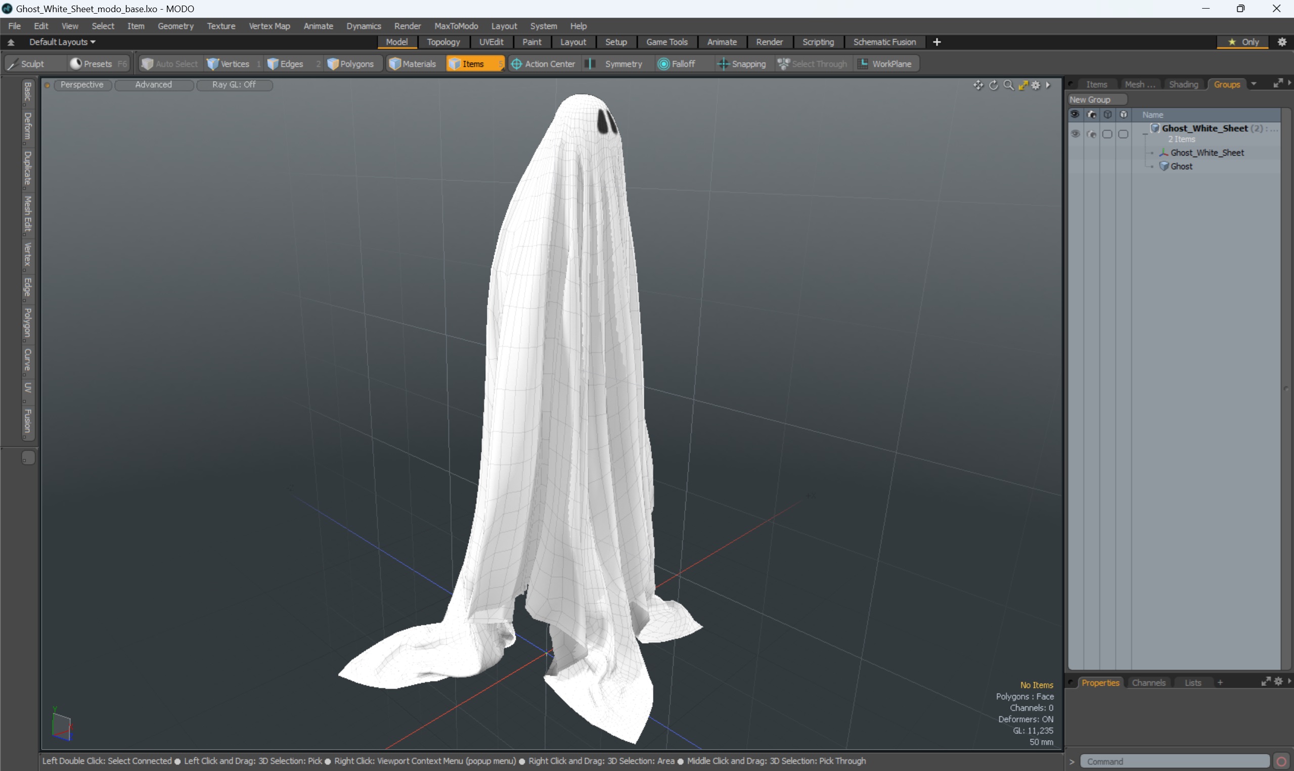 Ghost White Sheet 3D