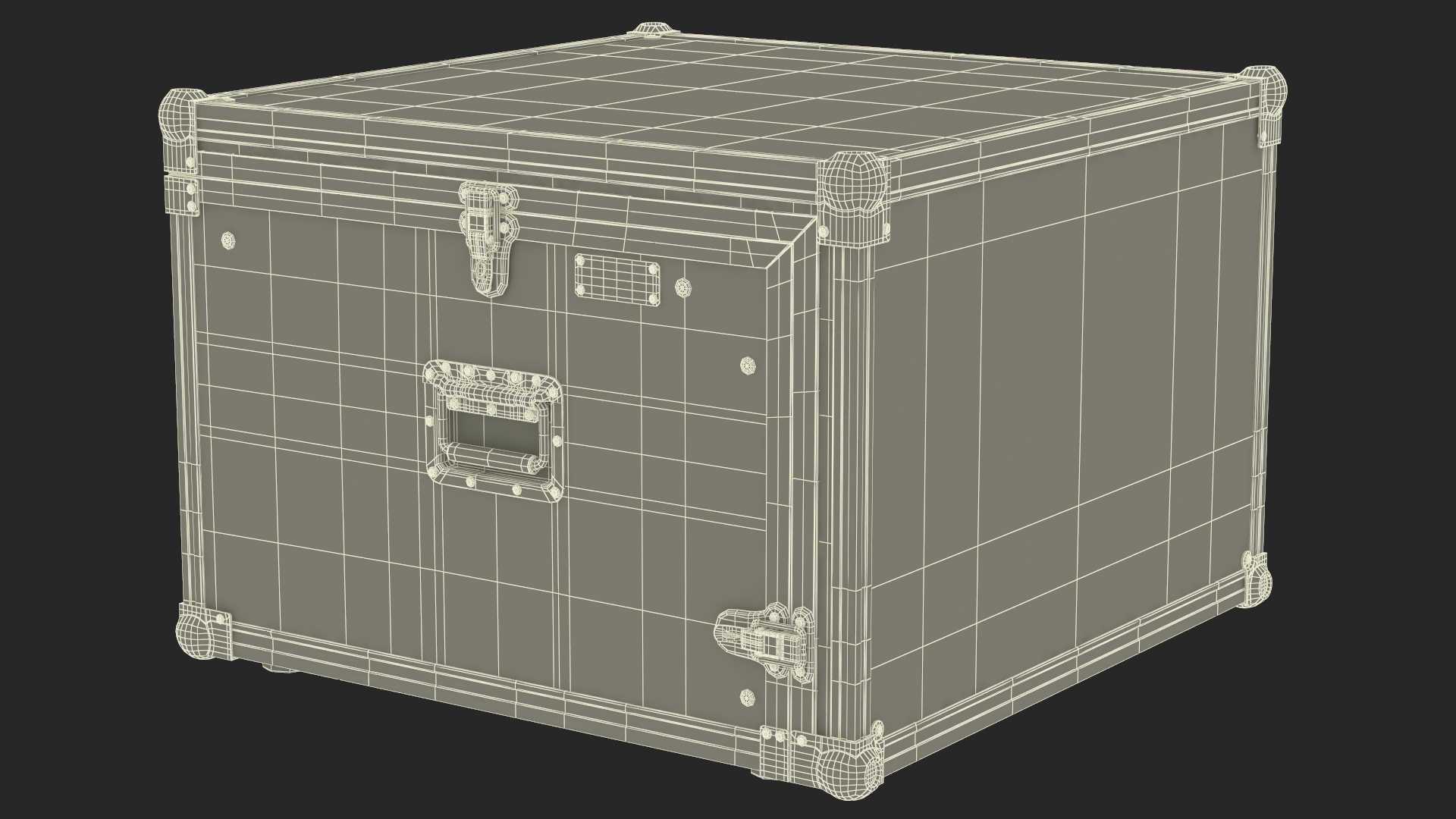 Heavy Duty DJ Road Case 35x48x48cm 3D model