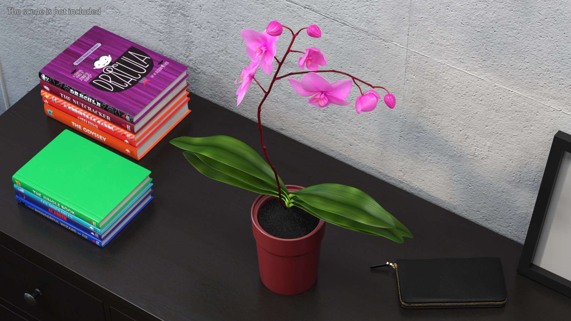 Pink Orchid in Red Pot 3D