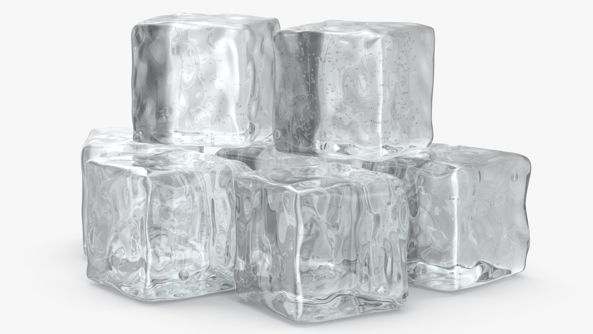 3D Frozen Ice Cubes