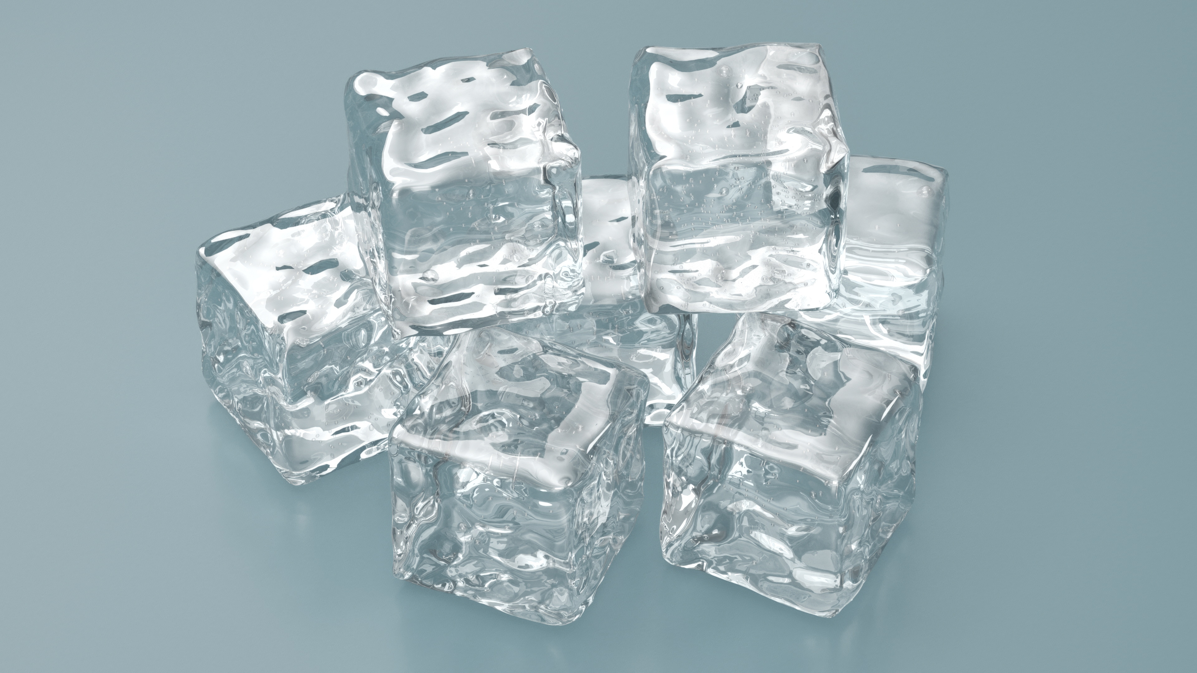 3D Frozen Ice Cubes