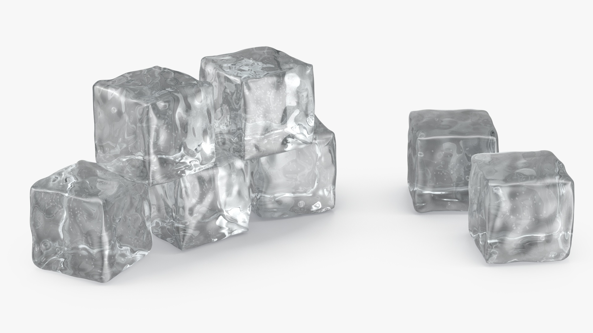 3D Frozen Ice Cubes