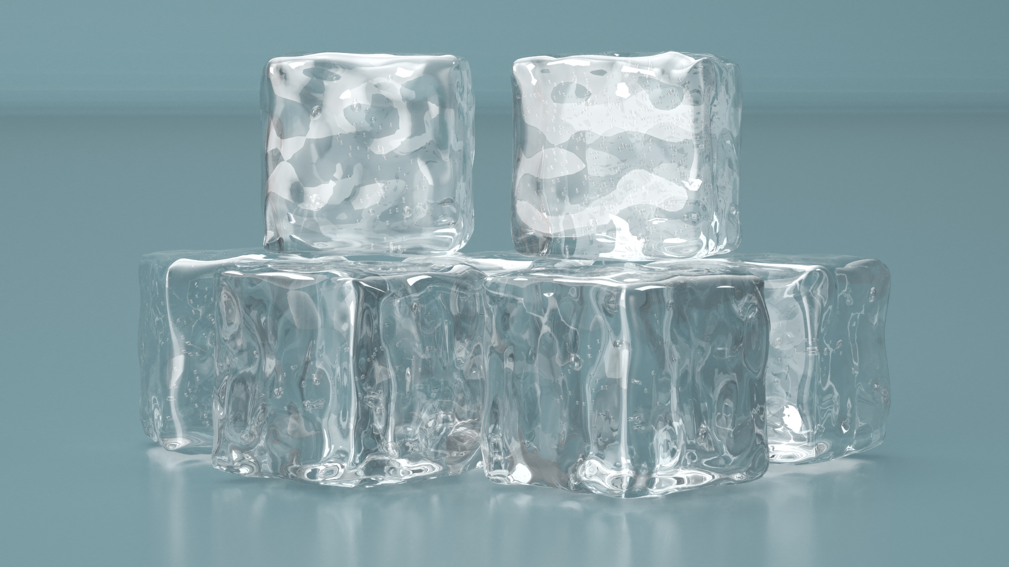 3D Frozen Ice Cubes