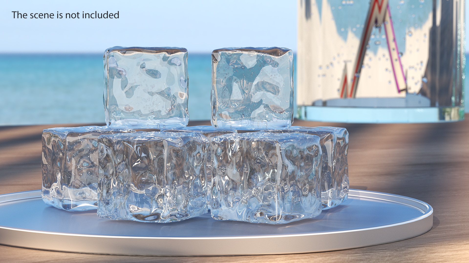 3D Frozen Ice Cubes