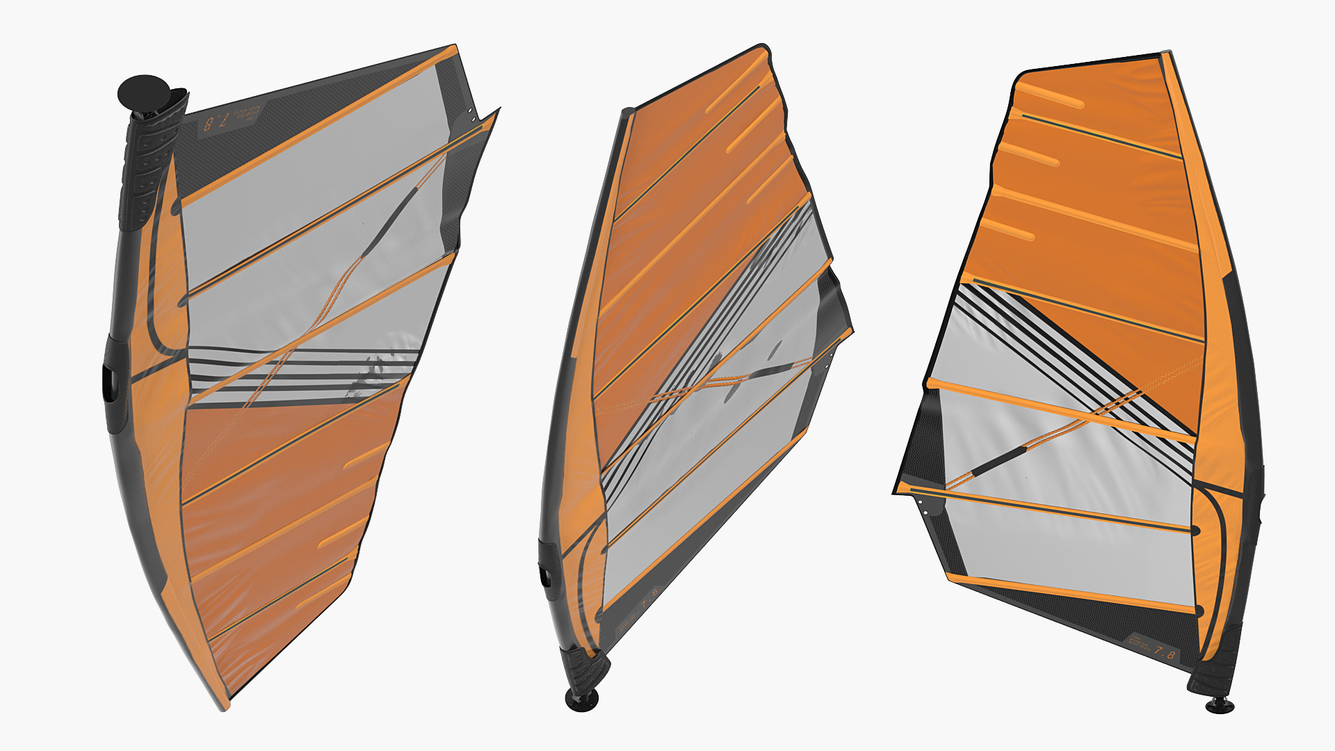 3D Sport Windsurf Mast and Sail model