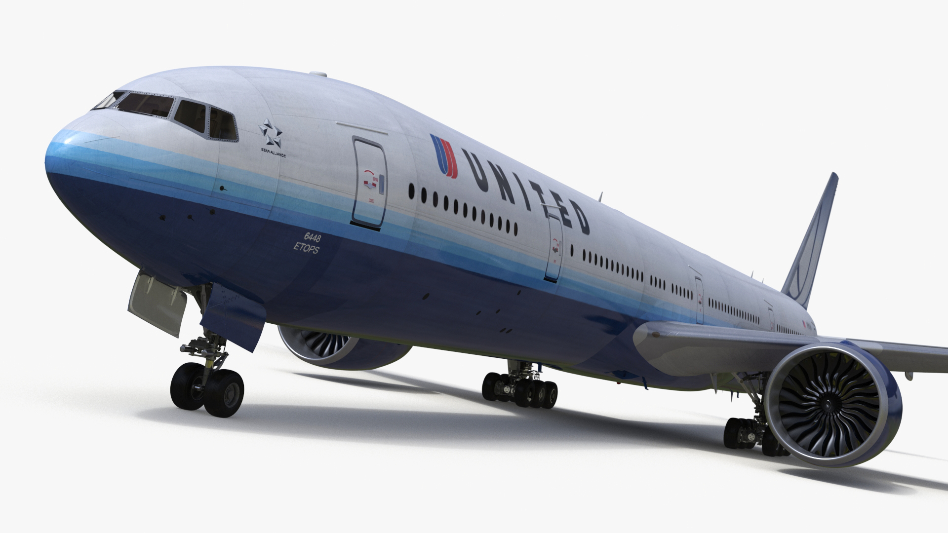 3D Boeing 777 United Airlines