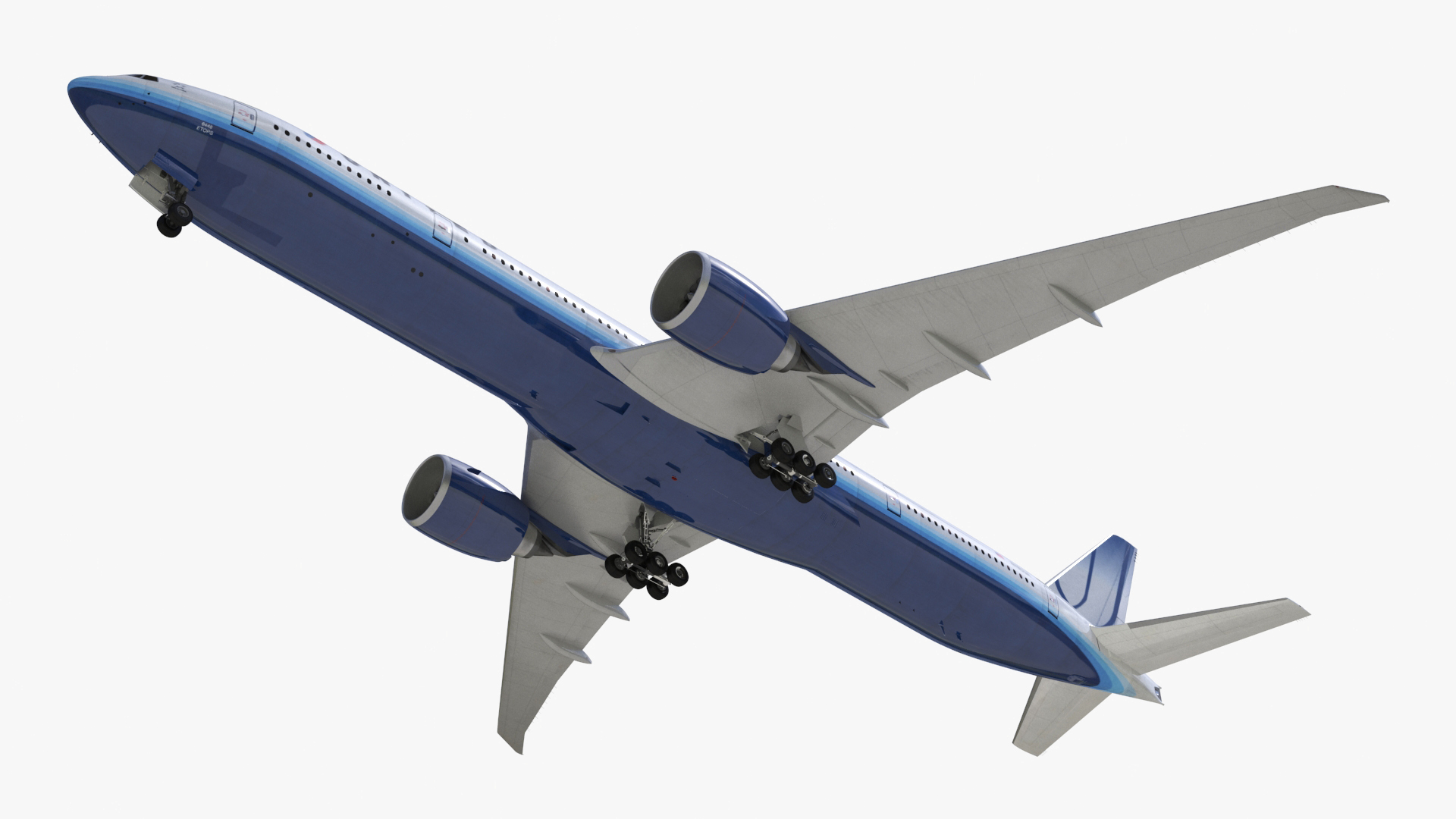 3D Boeing 777 United Airlines