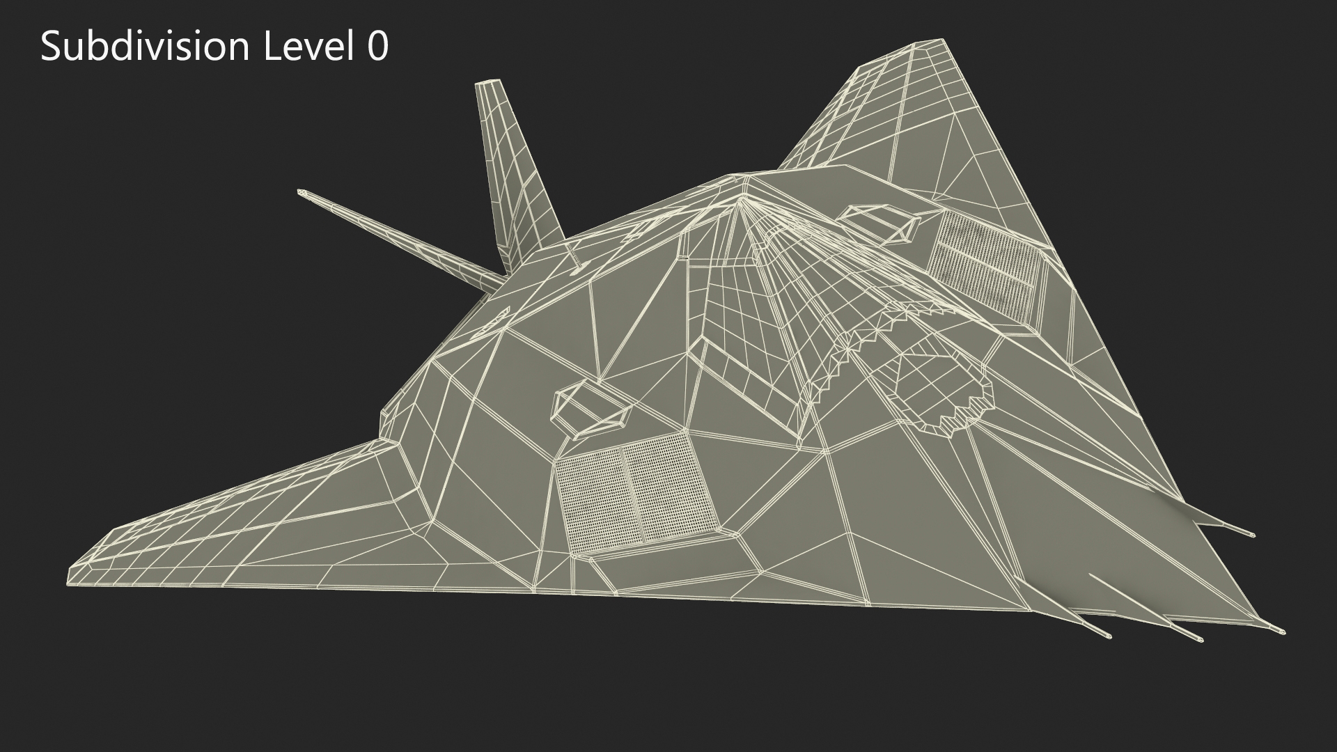 3D model Military Stealth Aircraft in Flight