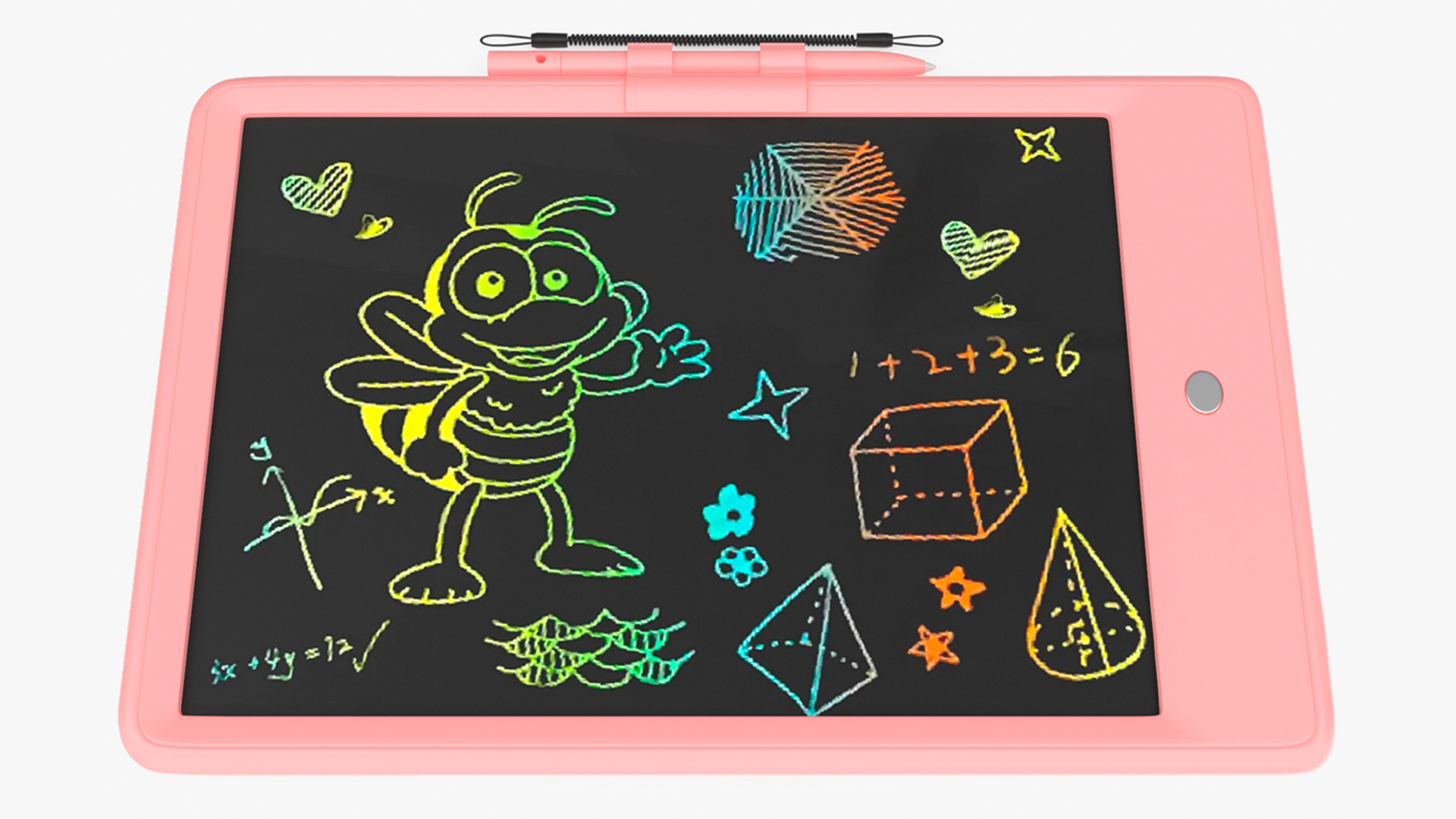 Colorful Screen Drawing Board Pink 3D model