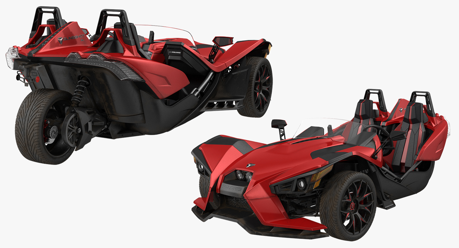 Polaris Slingshot Trike Red 2016 3D