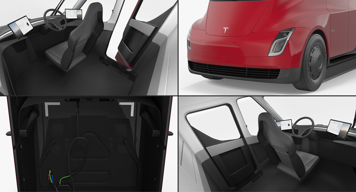 Tesla Semi Truck Simple Interior 3D