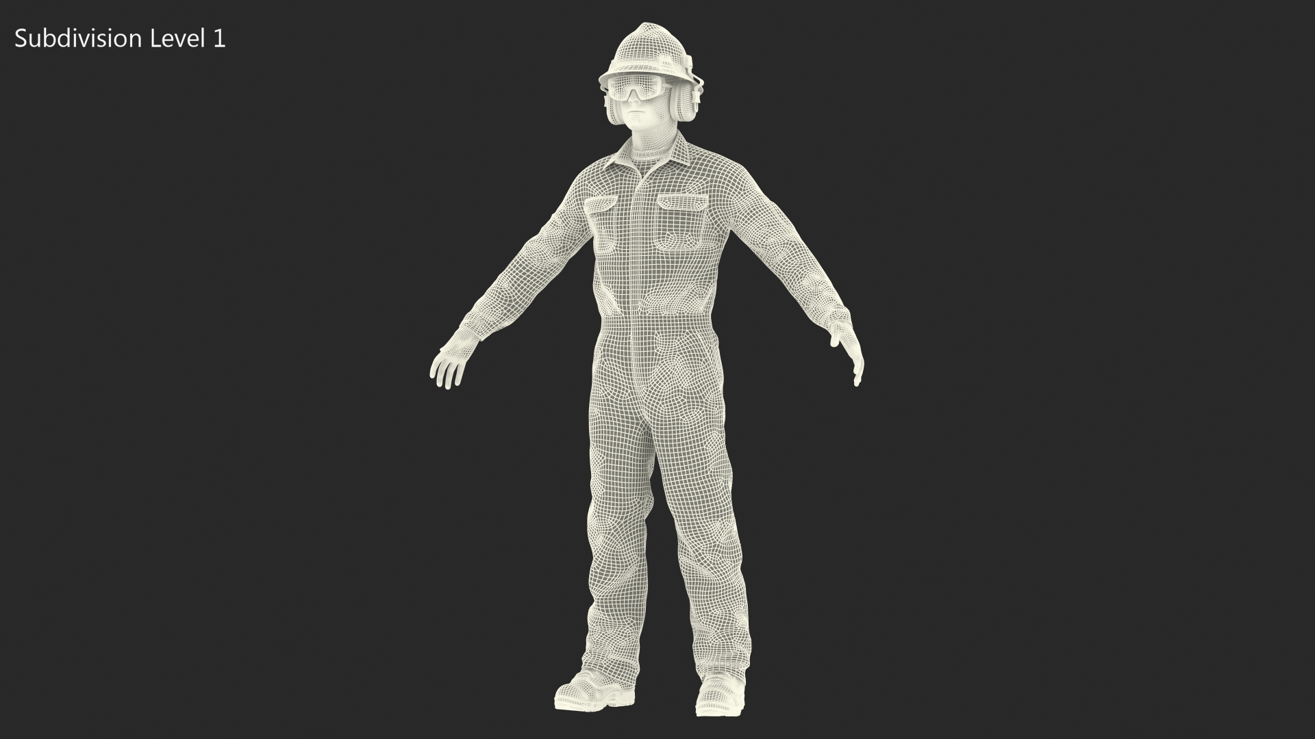 3D Oil Gas Worker Rigged