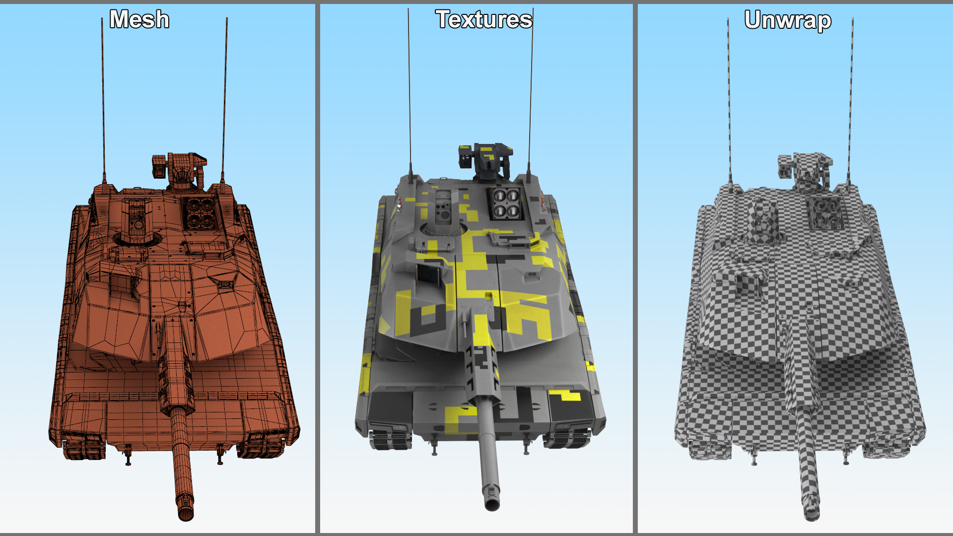 3D Rheinmetall Panther KF51 Main Battle Tank