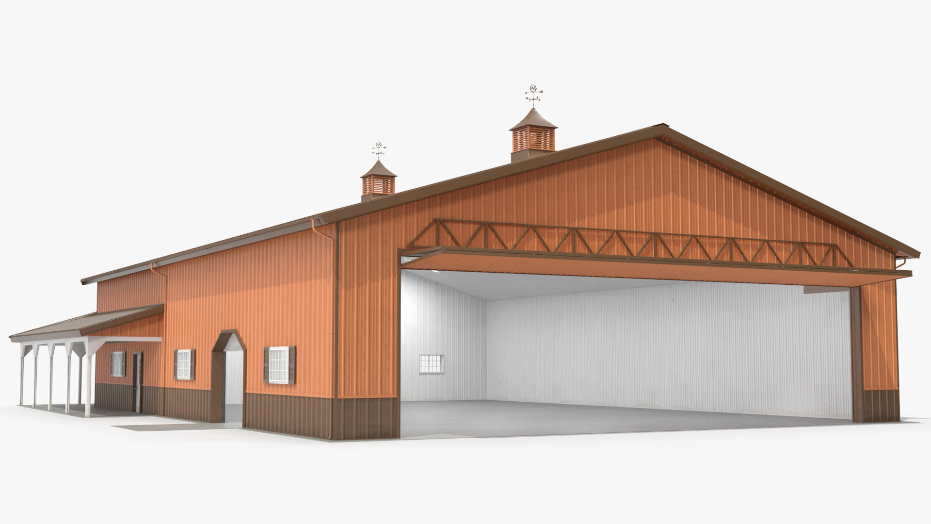 3D model Personal Airplane Hangar Rigged for Maya