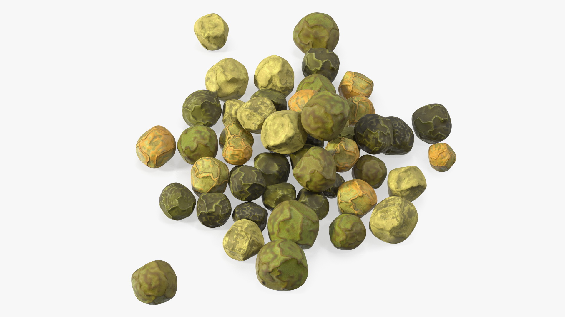 3D Dried Green Peppercorns model