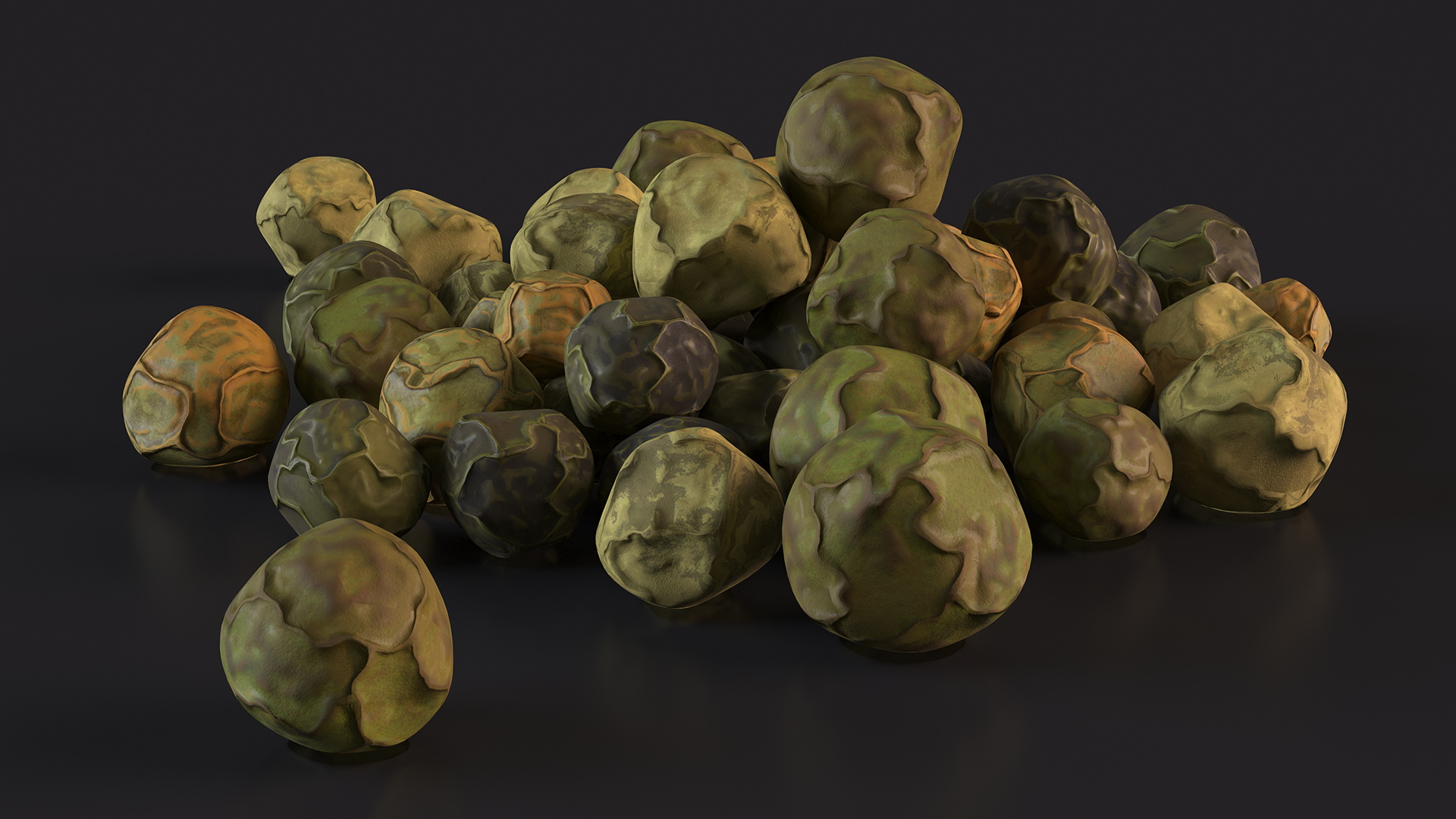 3D Dried Green Peppercorns model