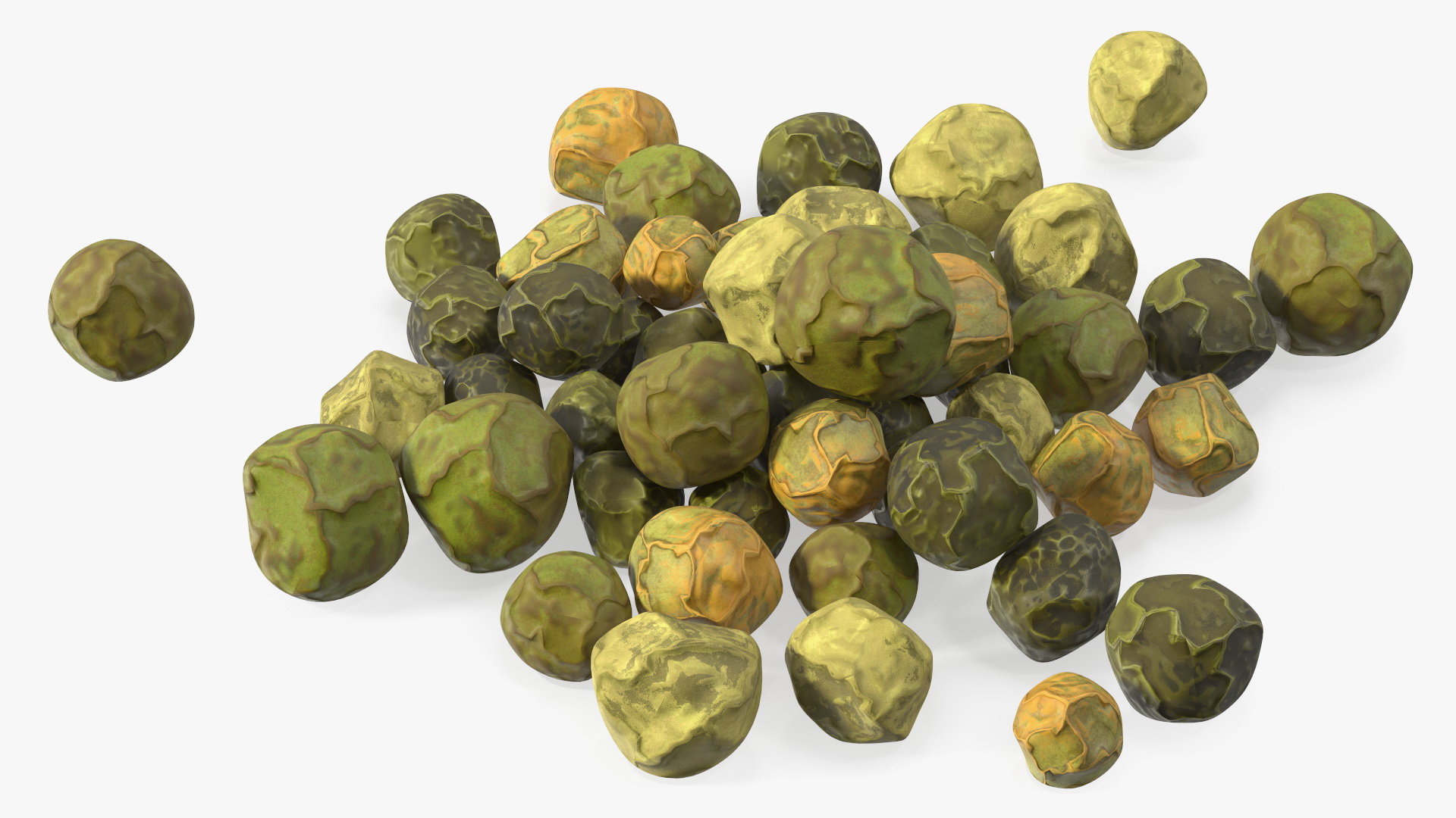 3D Dried Green Peppercorns model