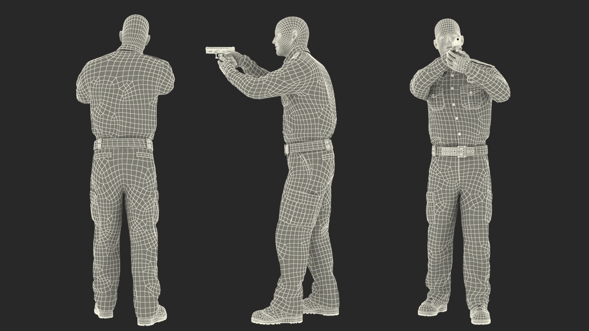 3D model NYPD Cop Aiming