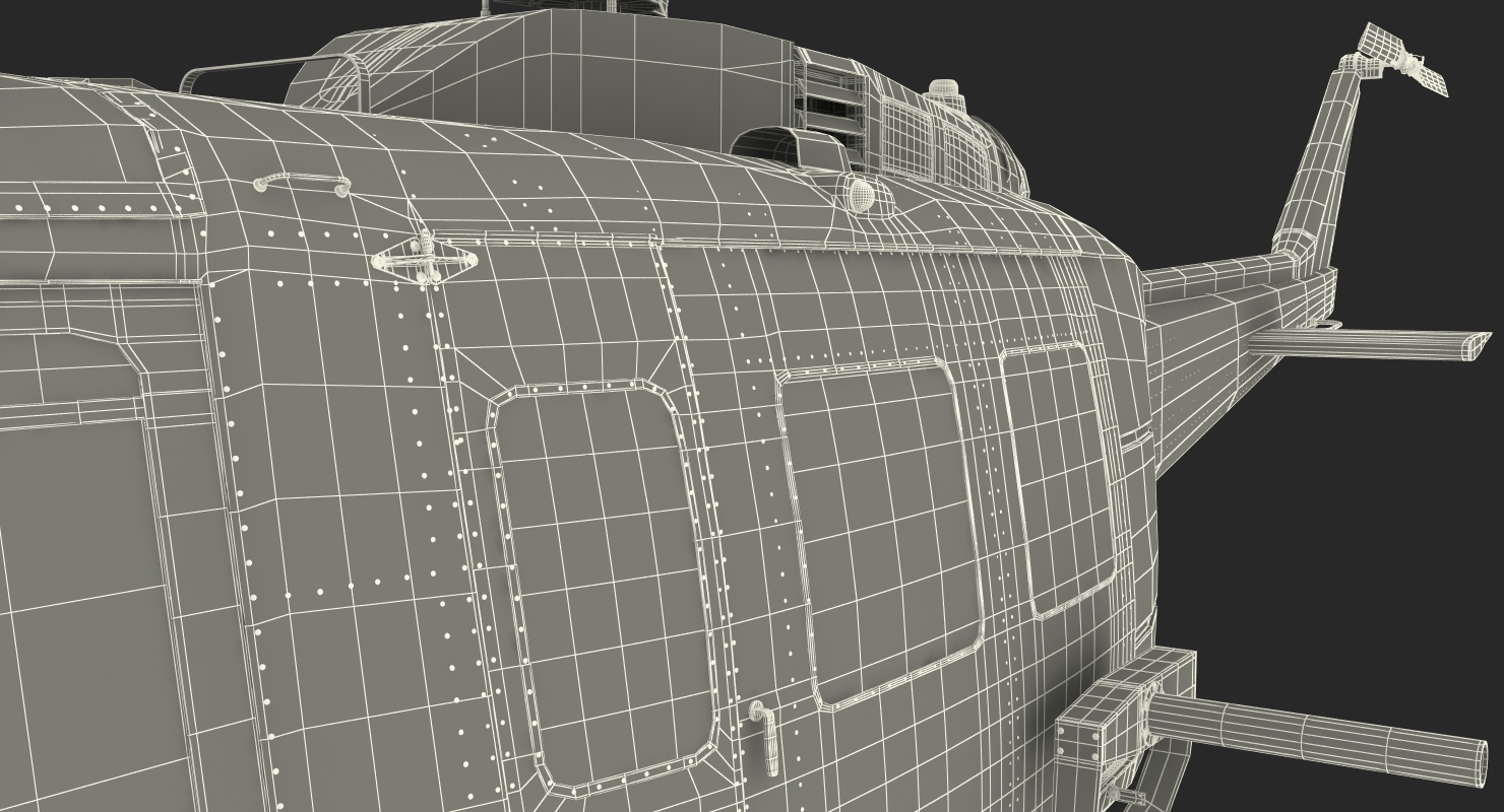 3D Bell UH 1 Iroquois MedEvac Rigged model