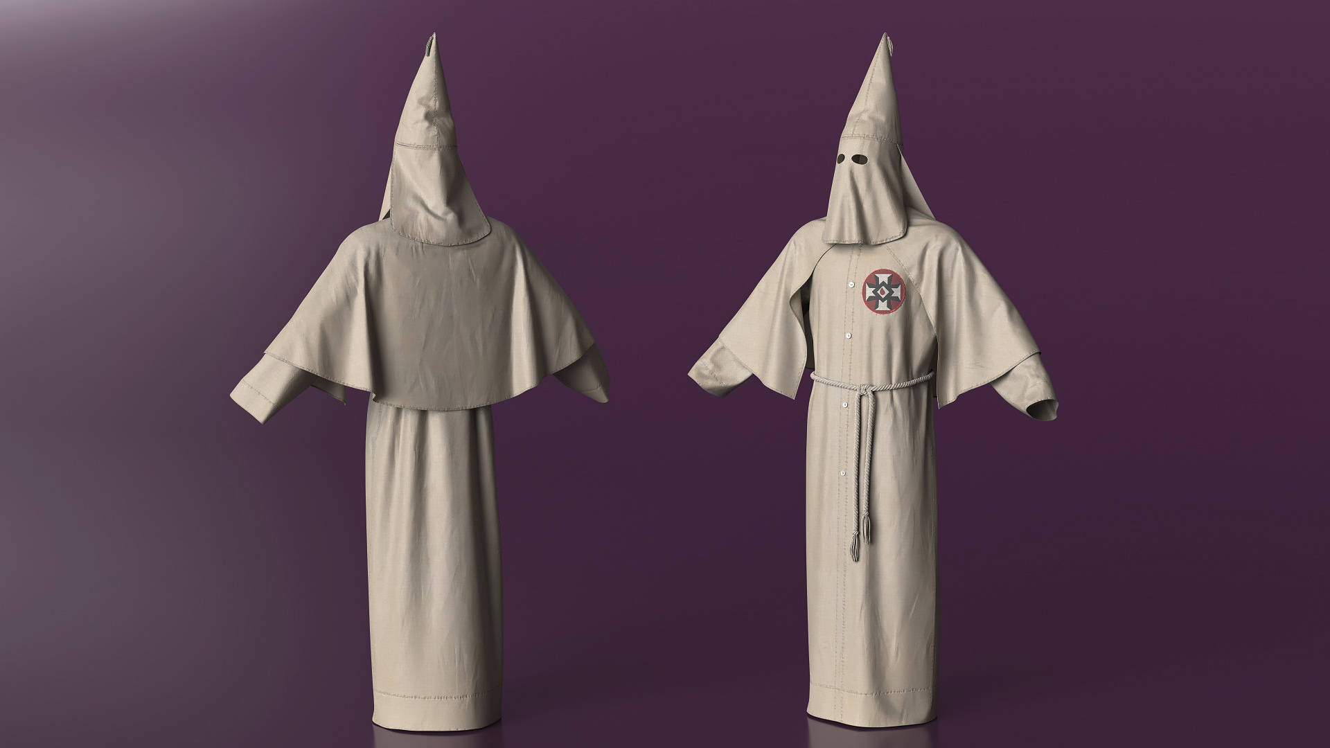 3D Old Ku Klux Klan Outfit model