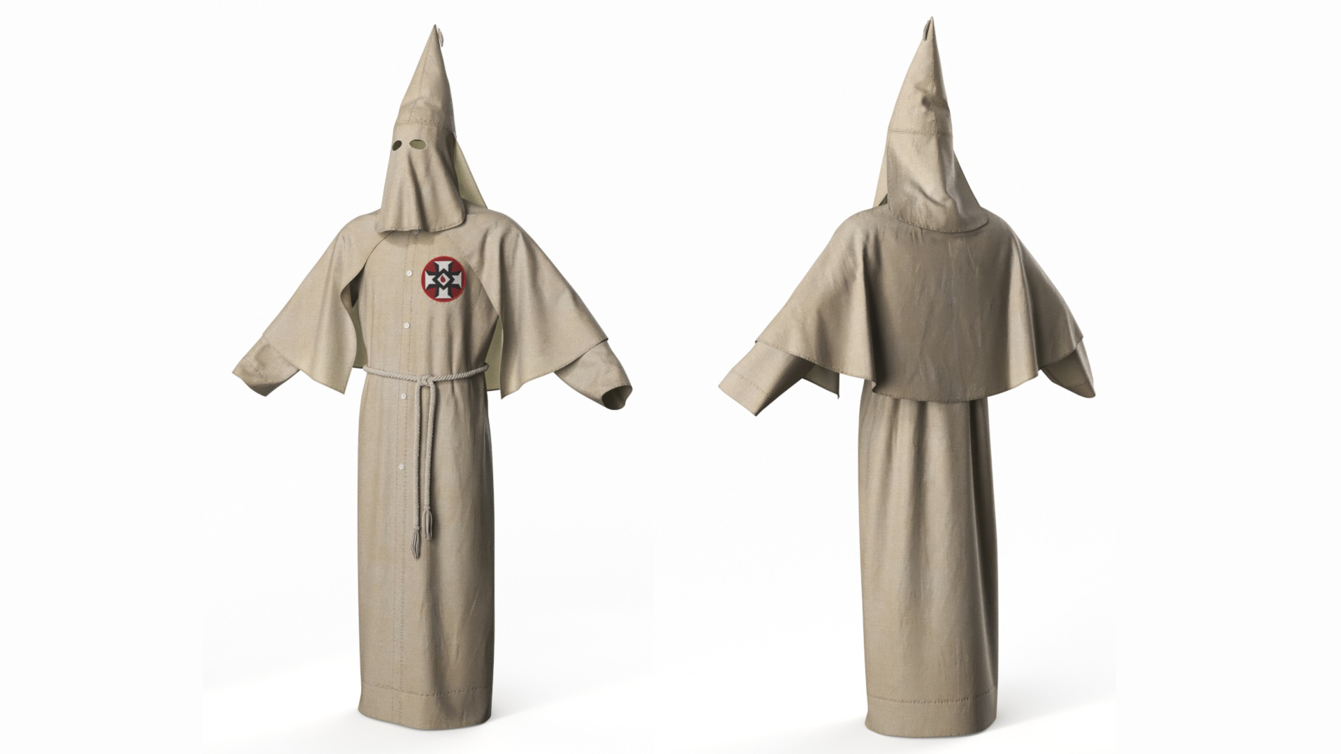 3D Old Ku Klux Klan Outfit model