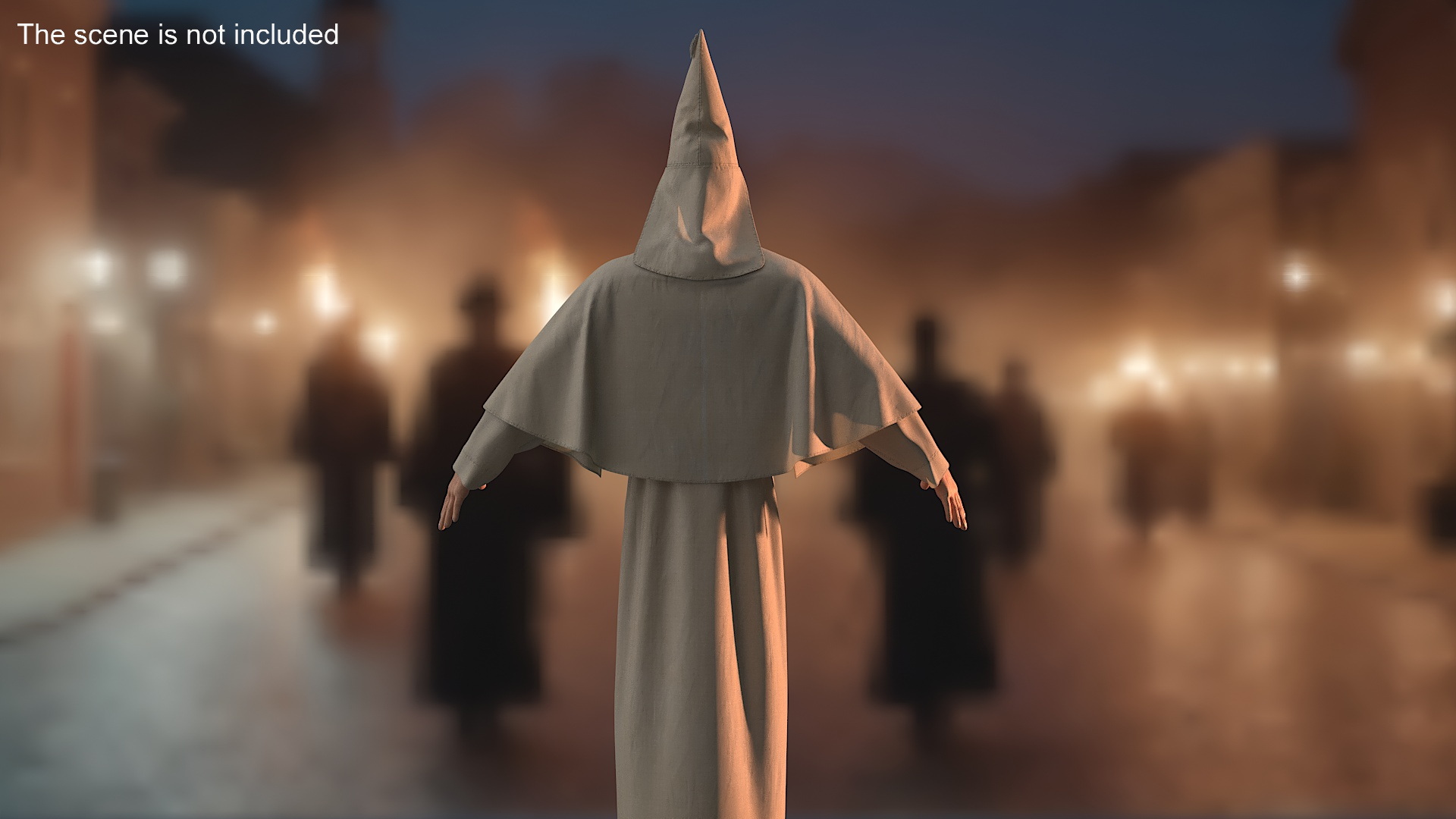 3D Old Ku Klux Klan Outfit model