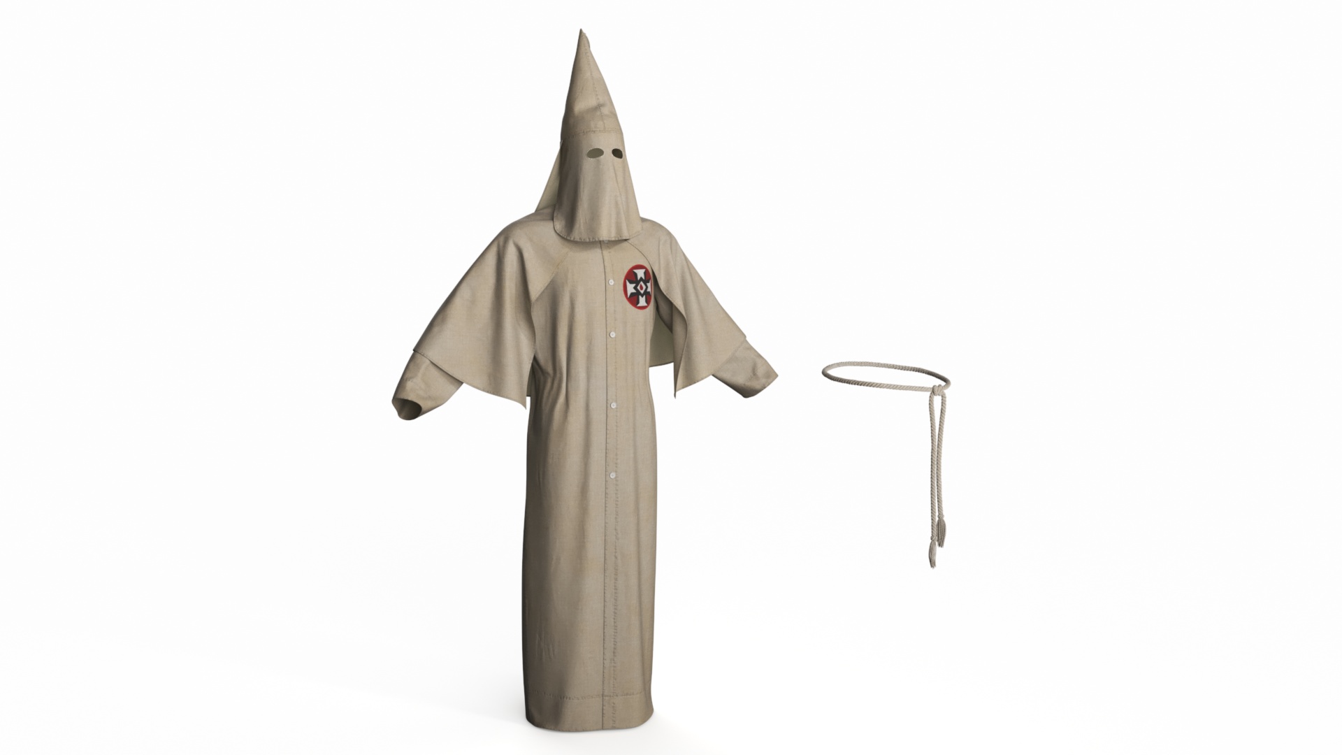 3D Old Ku Klux Klan Outfit model