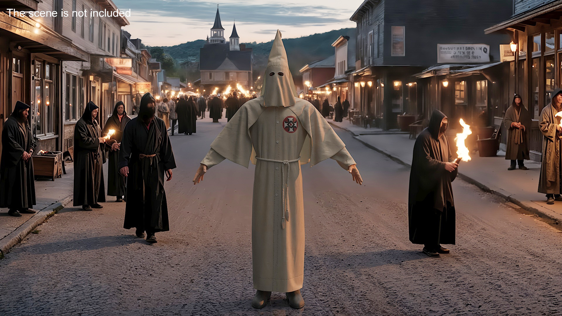 3D Old Ku Klux Klan Outfit model