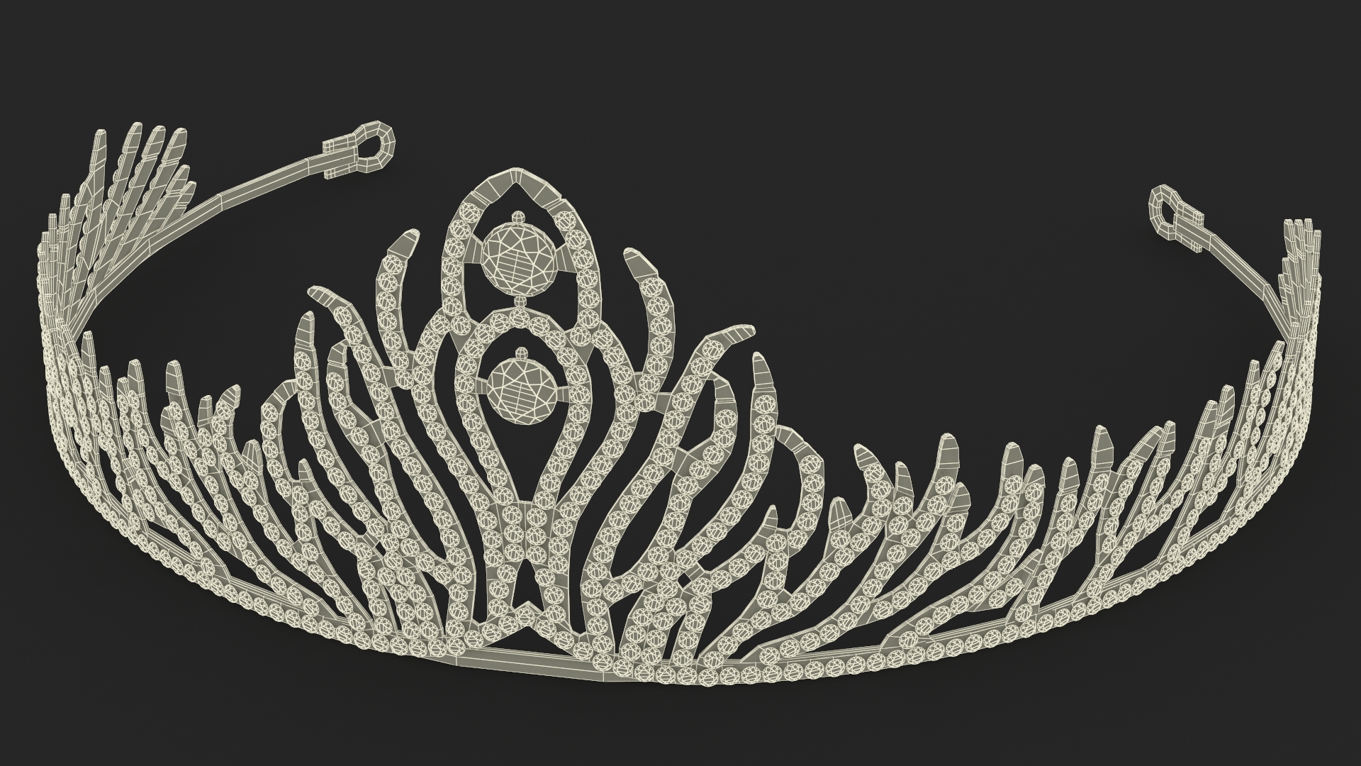 3D Golden Diadem model