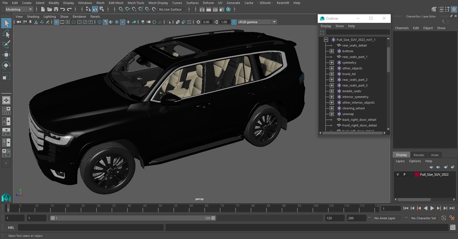 3D Full Size SUV 2022 model