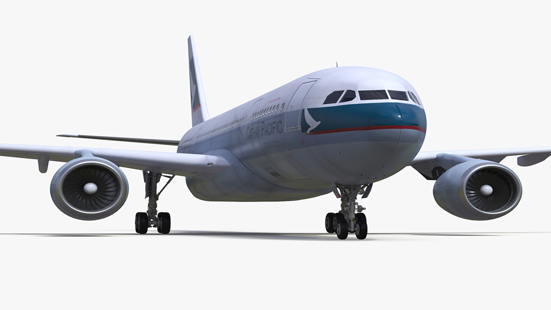 3D Cathay Pacific Airbus A330-200 Rigged for Cinema 4D