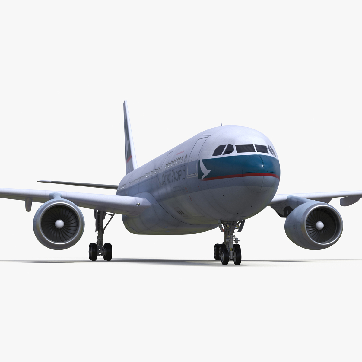 3D Cathay Pacific Airbus A330-200 Rigged for Cinema 4D