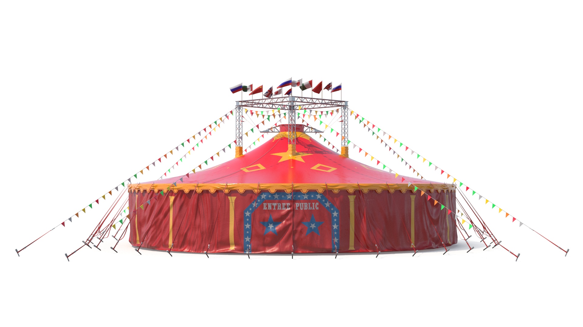 3D Circus Tent of Entertainment model