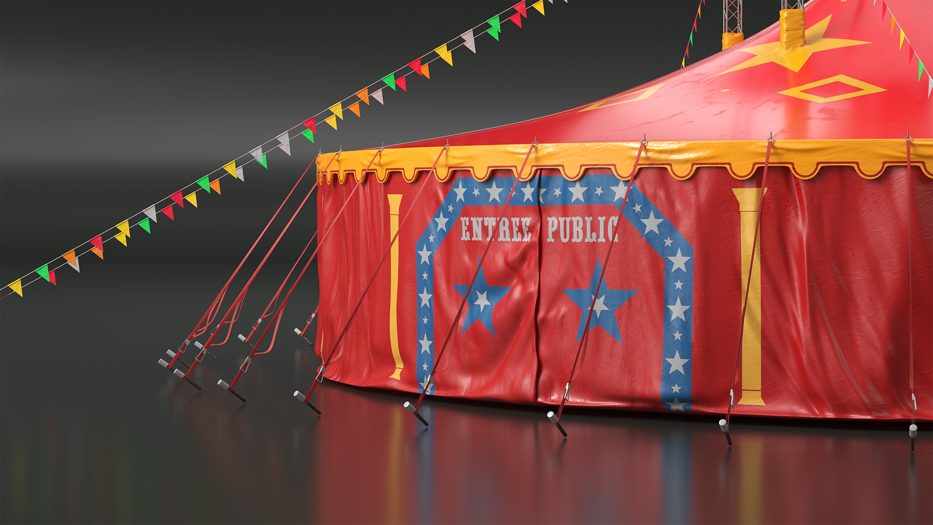 3D Circus Tent of Entertainment model