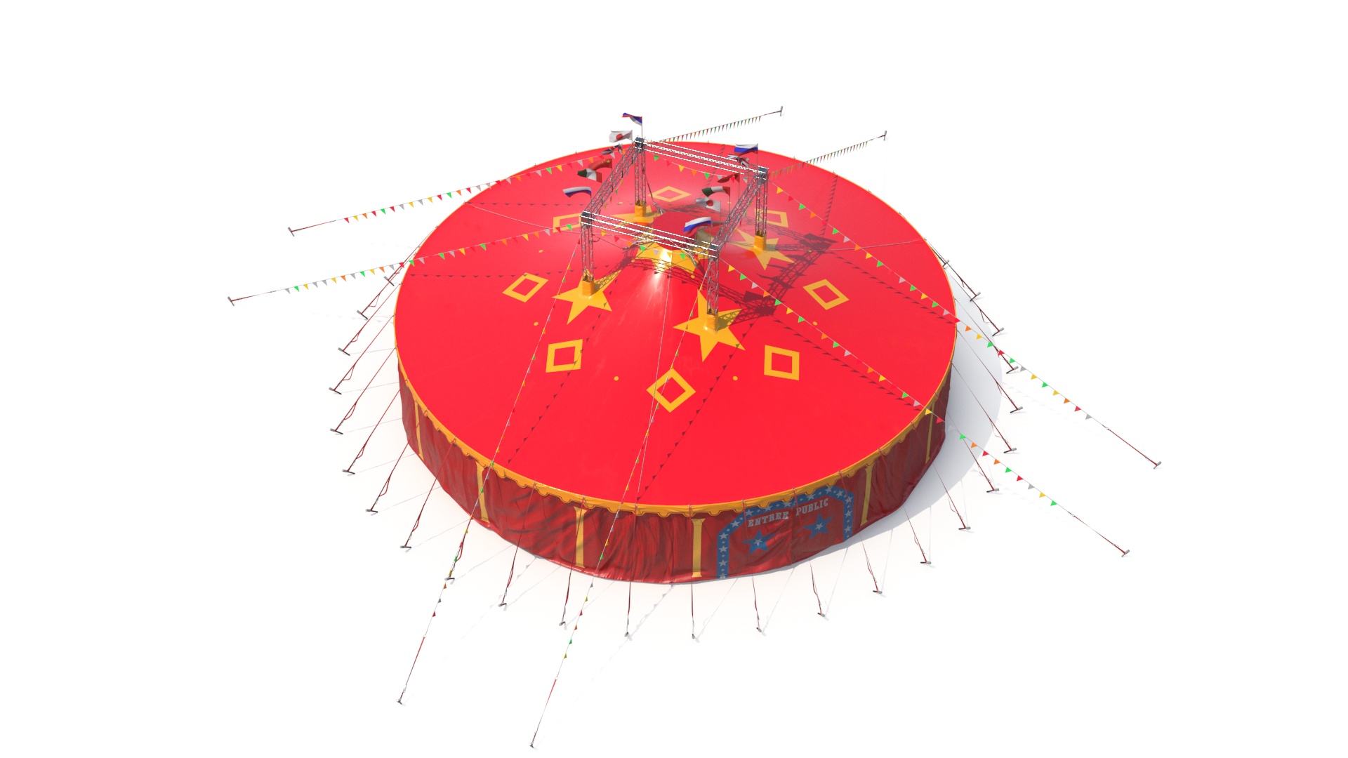 3D Circus Tent of Entertainment model