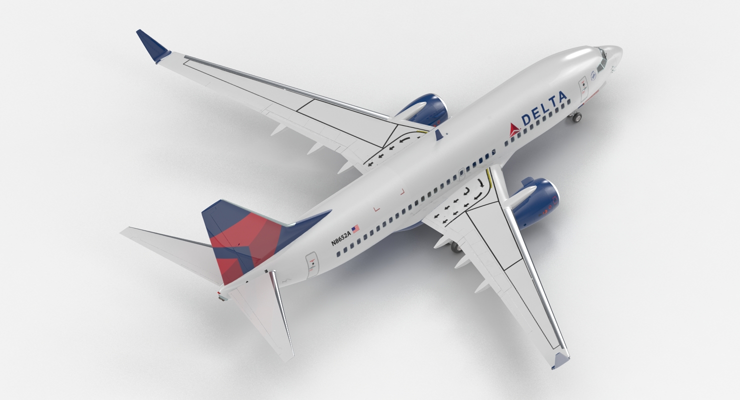 3D model Boeing 737 700 Delta Air Lines