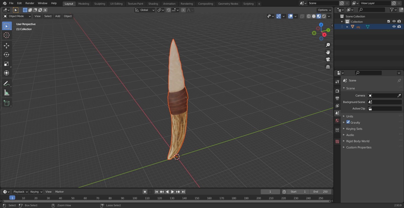 Ancient Dagger 3D model