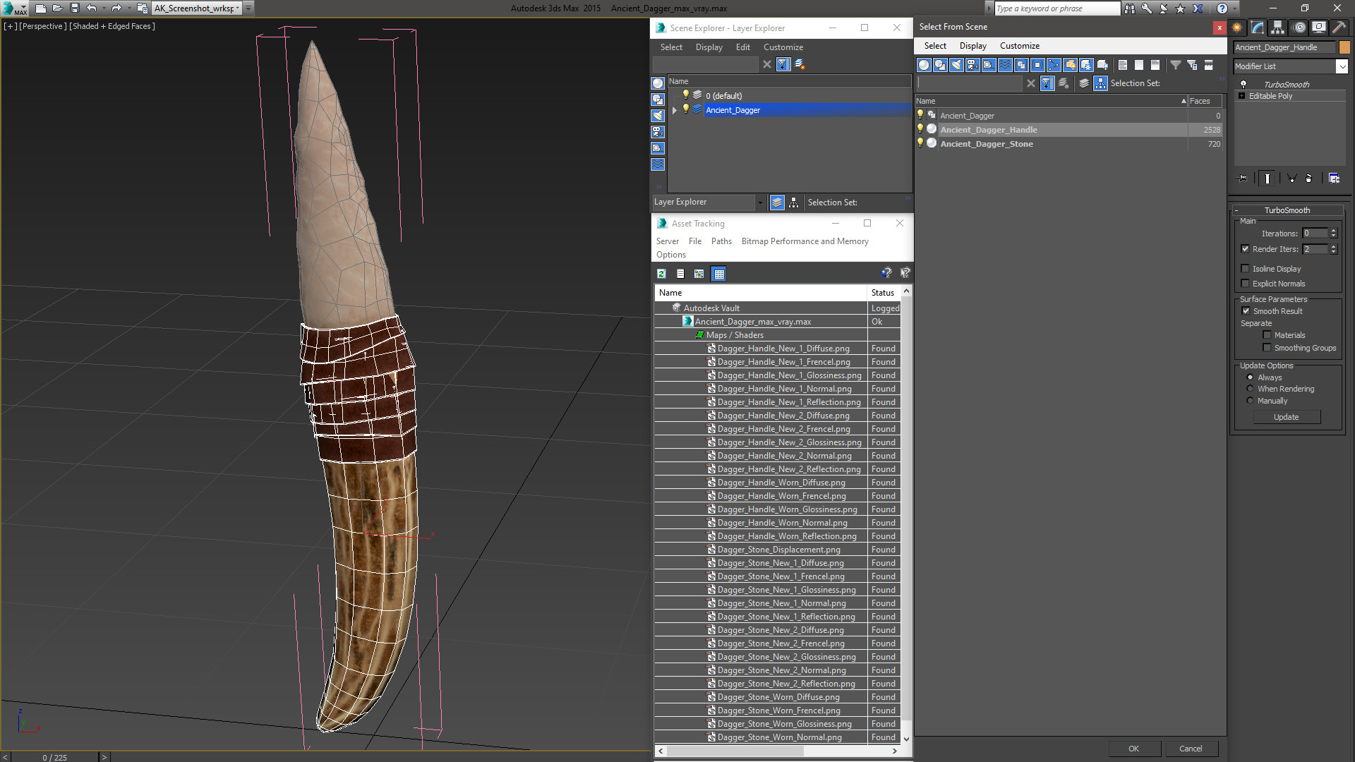 Ancient Dagger 3D model